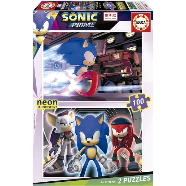 Educa 2x100 Sonic Prime Neon