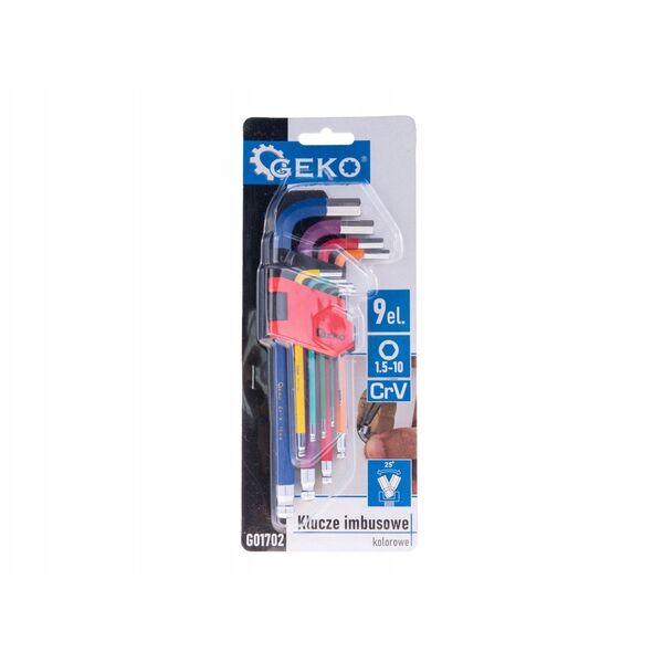 Έγχρωμα κλειδιά Allen 1,5-10mm 9τεμ. CrV (6/48)