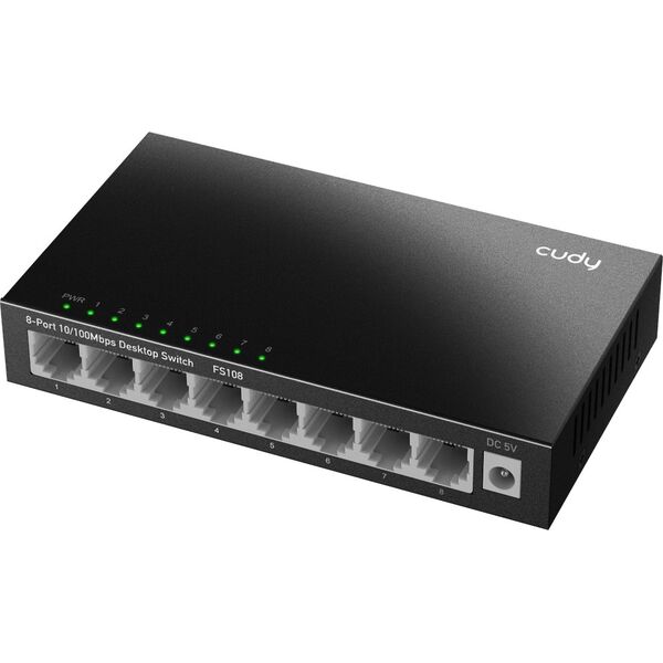 Cudy FS108 μη διαχειριζόμενο Fast Ethernet (10/100) Μαύρο