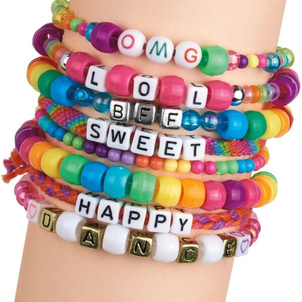 SHIMMER N SPARKLE ABC FASHION BEAD BRACELETS
