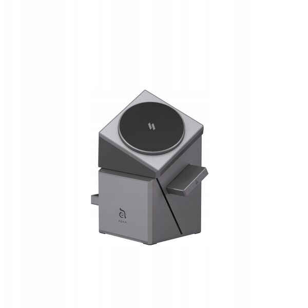 Adam Elements Mag Qube Qi2 - μαγνητική βάση φόρτισης 15W 3 σε 1 τιτάνιο - Εγγύηση ασφάλειας. Απλές δόσεις. Δωρεάν αποστολή από 170 zł.