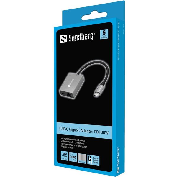 Προσαρμογέας USB-C Gigabit PD100W