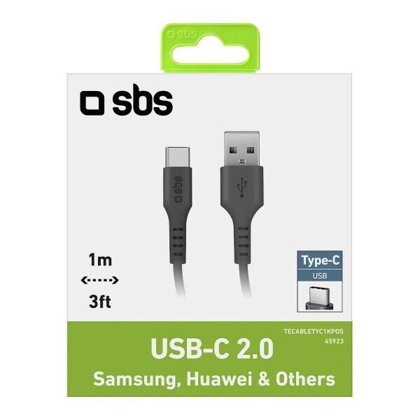 Καλώδιο SBS TECABLETYC1KPOS USB-A - USB-C 1m - μαύρο