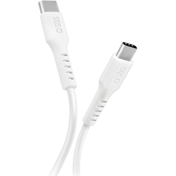 Καλώδιο SBS TECABLETCC10W USB-C - USB-C Power Delivery 25W 1 m - λευκό