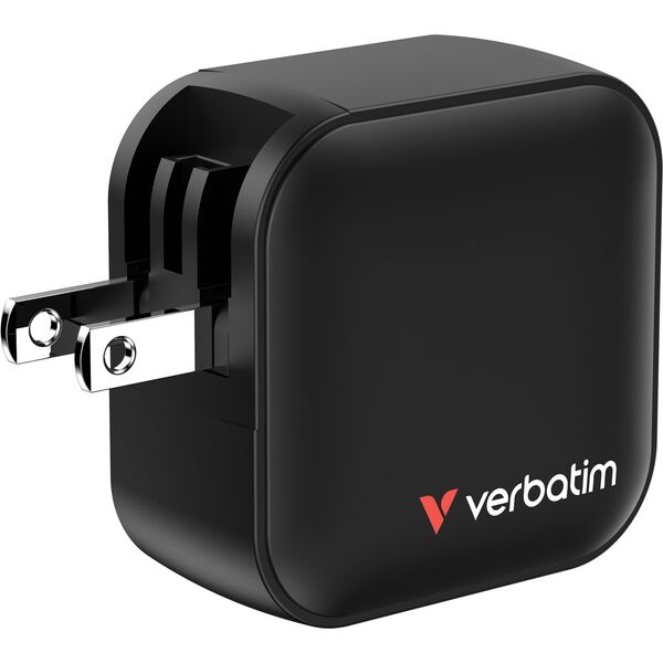 Verbatim, Φορτιστής GaN USB 3.0, USB C, γκρι, 70W, εναλλάξιμες άκρες C,G,A