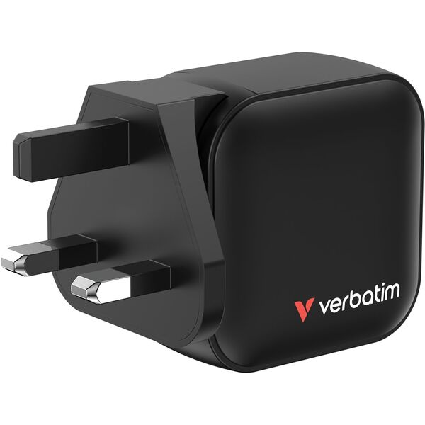 Verbatim, Φορτιστής GaN USB 3.0, USB C, γκρι, 70W, εναλλάξιμες άκρες C,G,A