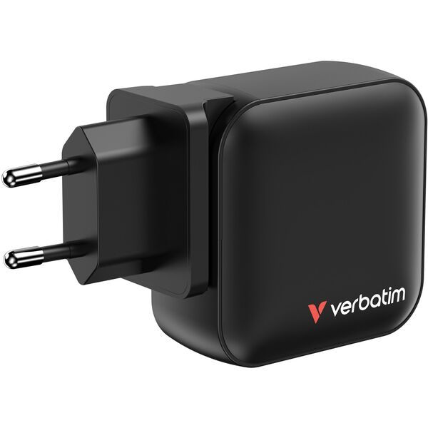 Verbatim, Φορτιστής GaN USB 3.0, USB C, γκρι, 100 W, εναλλάξιμες άκρες C,G,A