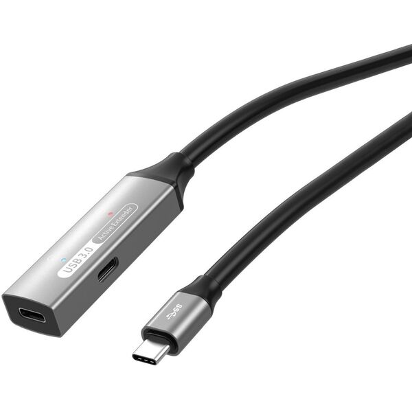 PREMIUMCORD USB-C επαναλήπτης και καλώδιο προέκτασης Male-Female, 5Gbps Αλουμίνιο 5m