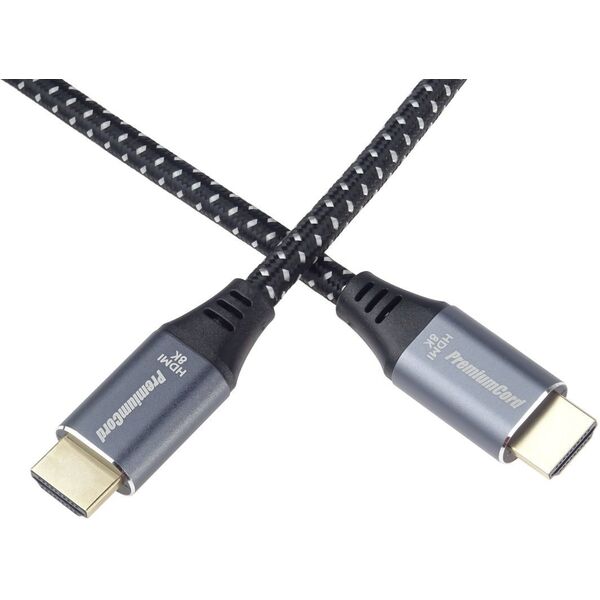 Καλώδιο PremiumCord Ultra HDMI 2.1 High Speed + Ethernet καλώδιο 8K@60Hz, επιχρυσωμένοι σύνδεσμοι, 5m