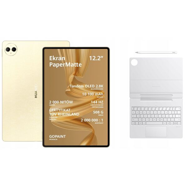 Huawei MatePad Pro 12,2" 12/512GB PaperMatte χρυσό + πληκτρολόγιο + γραφίδα