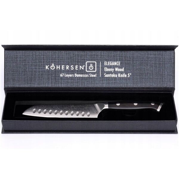 Santoku μαχαίρι Santoku Kohersen Elegance Ebony Wood 12,7cm