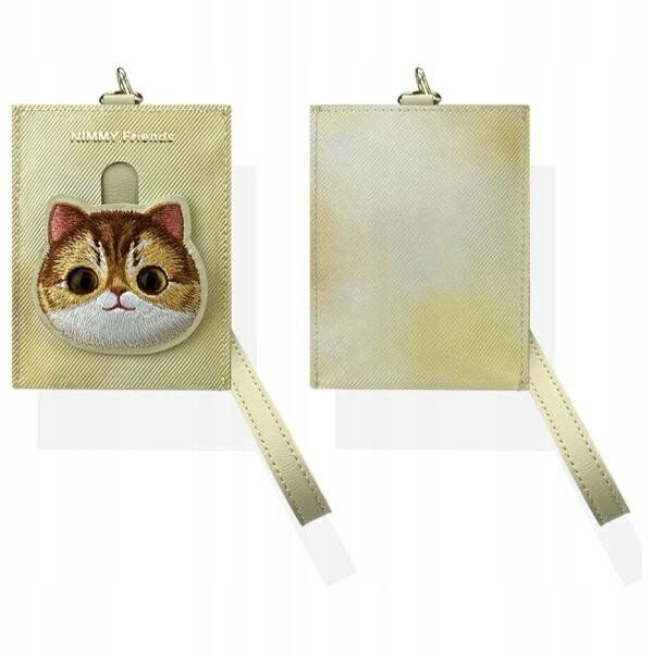 Θήκη καρτών NIMMY BIG EYED PET 2.0 Cat χακί