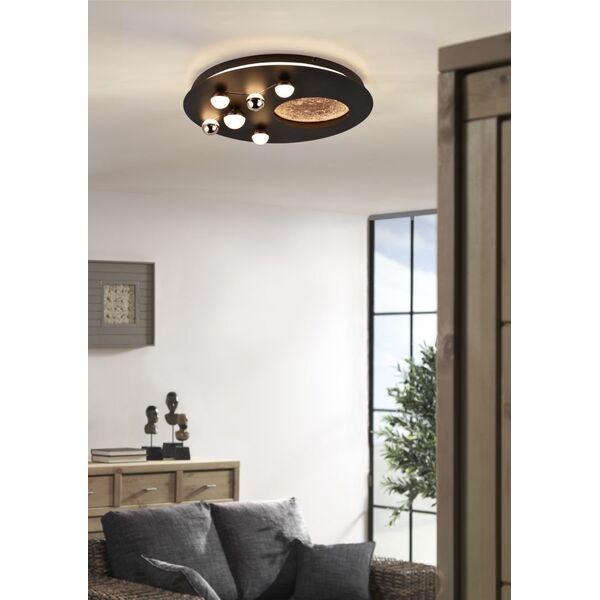 Φωτιστικό οροφής LED TRIO Zodiac, 43W, 2300+3000+4000K, 4300lm, μαύρο, o50 x 10 cm