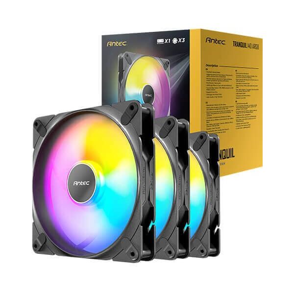 Ανεμιστήρας Antec Tranquil 140mm PWM ARGB Μαύρο (3 τεμ με ελεγκτή)