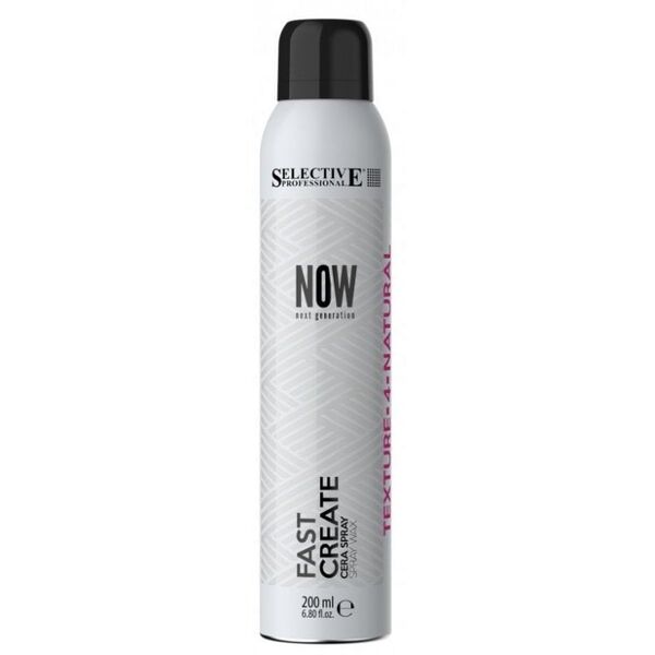 Selective Professional NOW FAST CREATE Σπρέι κερί Ψεκαζόμενο κερί μαλλιών, 200 ml