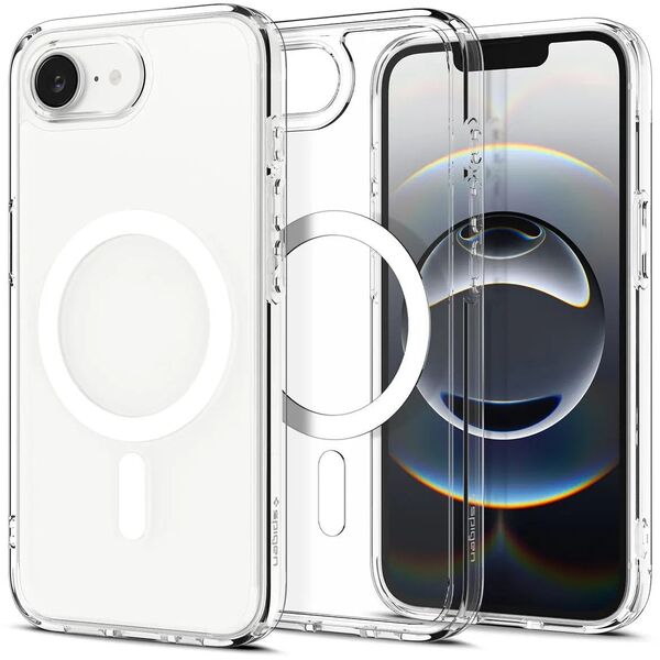 Spigen Crystal Hybrid MagSafe, διάφανο λευκό - iPhone 16e