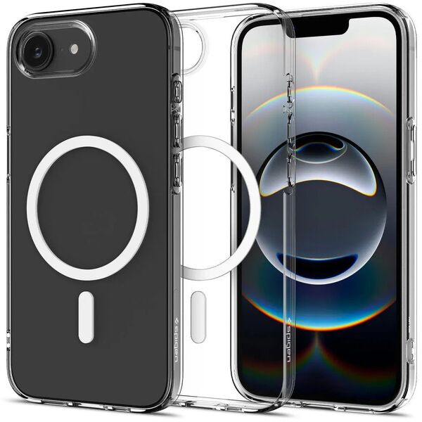 Spigen Crystal Flex MagSafe, διάφανο λευκό - iPhone 16e