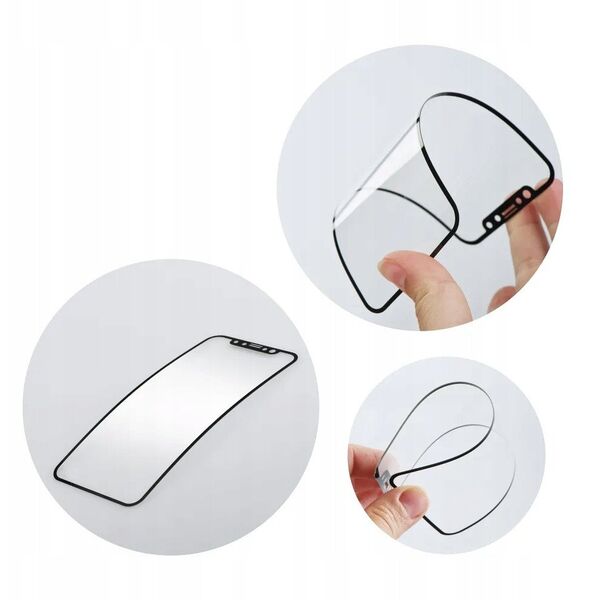 Υβριδικό γυαλί Bestsuit Flexible 5D Full Glue για HONOR Magic 7 Lite μαύρο (Hot Bending)