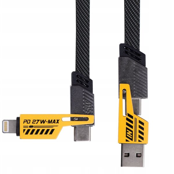 Καλώδιο USB A + USB τύπου C / USB τύπου C + Lightning 1μ AK-USB-57 65W