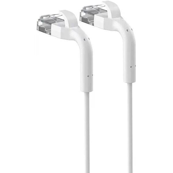 Extralink Κατηγορία 6A U/Ftp 3M 1Gbps Λευκό | Patchcord Lan | Χαλκός Δικτυακό Καλώδιο Στριμμένο Ζεύγος, Σπαστή Άκρη