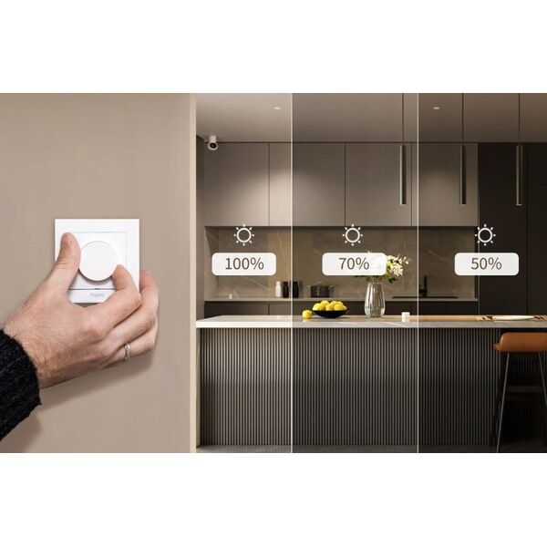Aqara Dimmer Switch H2 EU Γκρι | Ρυθμιστής φωτισμού με περιστροφικό κουμπί | Thread, Zigbee