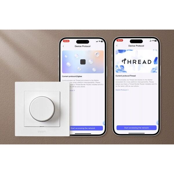 Aqara Dimmer Switch H2 EU Γκρι | Ρυθμιστής φωτισμού με περιστροφικό κουμπί | Thread, Zigbee