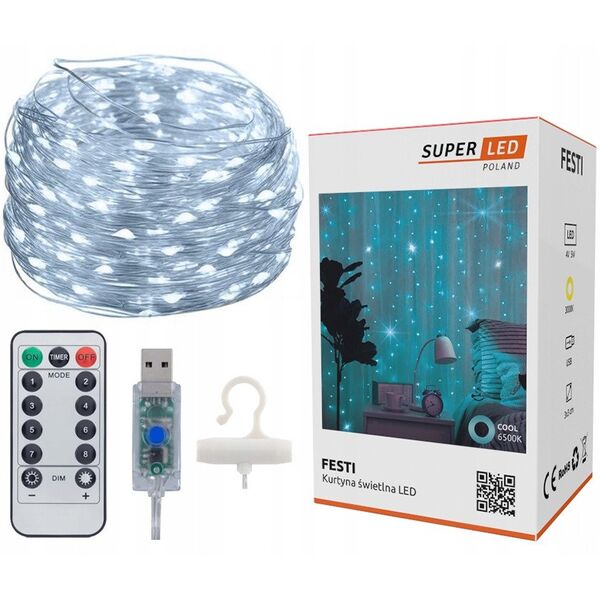 Extralink | Κουρτίνα LED | 3x3 + πιλότος bz