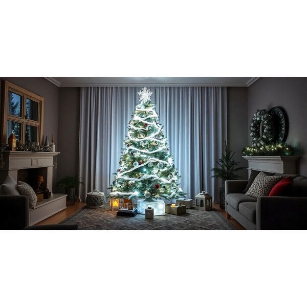 Extralink | Λαμπάκια LED | 1000L ψυχρό λευκό, μήκ. 3 + 50 μ εσωτ/εξωτ