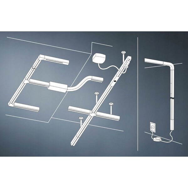 Προβολέας για ράγα URail TUBE DIM GU10 max.10W 230V λευκό RAL9003 / μέταλλο