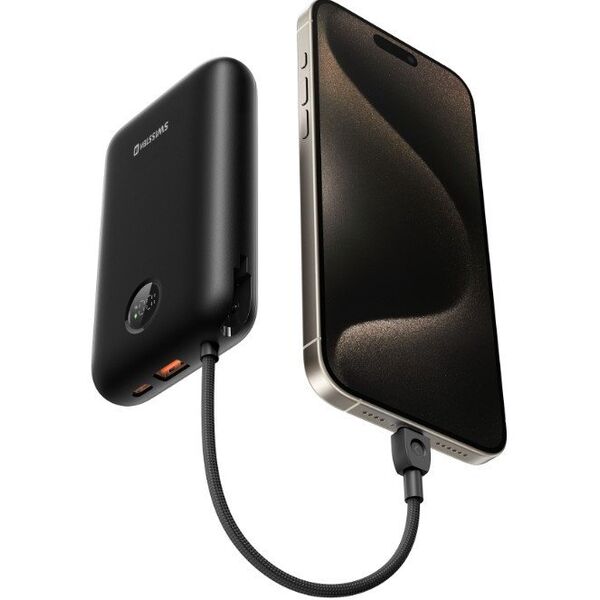 Swissten Voltbox 35W Power Bank 20000 mAh με ενσωματωμένα καλώδια USB-C και Lightning