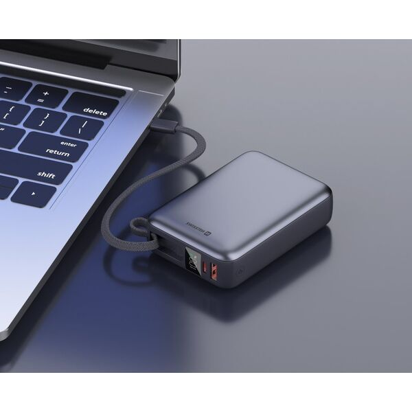 Swissten Power Bank 20000 mAh 45W με ενσωματωμένο καλώδιο USB-C