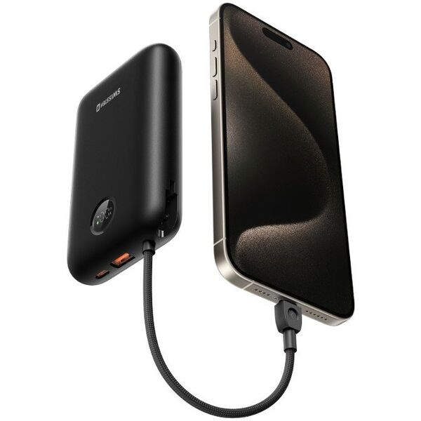 Swissten Voltbox 35W Power Bank 30000 mAh με ενσωματωμένα καλώδια USB-C και Lightning