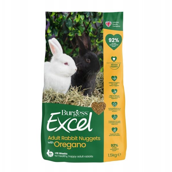 Burgess Excel Ενήλικος Κουνέλι με Ρίγανη 1.5kg