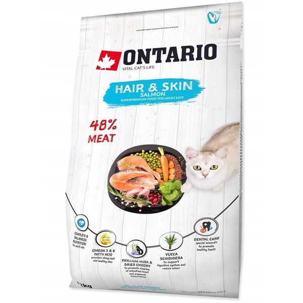 ONTARIO Cat Hair & Skin 2kg (Μαλλί και δέρμα)