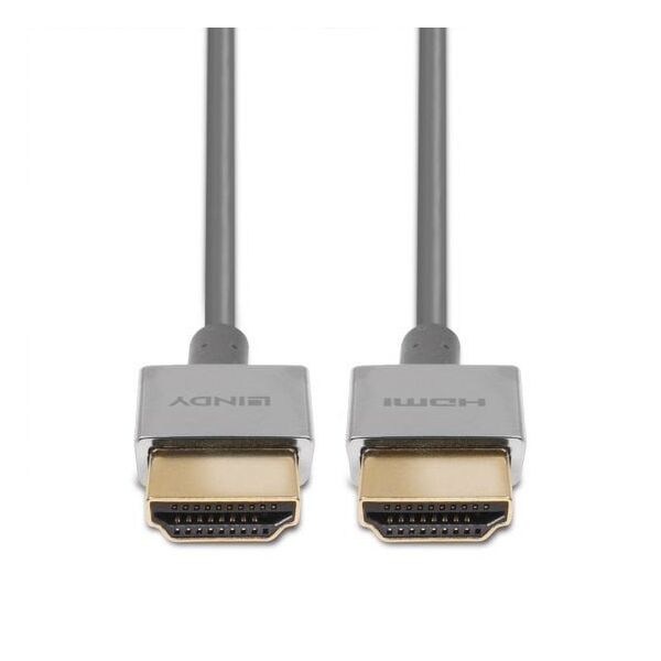 Καλώδιο Lindy HDMI Υπερυψηλής Ταχύτητας Slim 0.5m