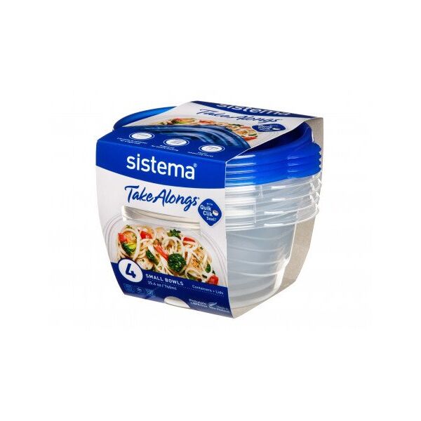Sistema 760ml Μικρό Μπολ 4 Πακέτο, Μπολ, Στρογγυλό, 0.76 L, Μπλε, Διαφανές, Πολυπροπυλένιο (PP), Νέα Ζηλανδία
