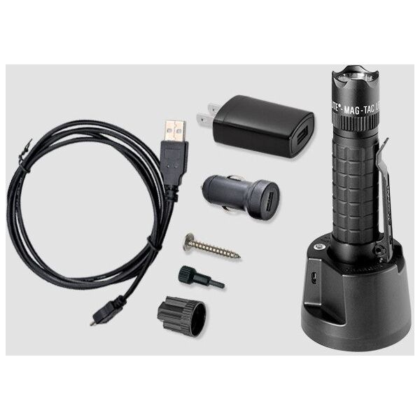 Maglite Mag-Tac Επαναφορτιζόμενος με στεφάνη στέψης μαύρο