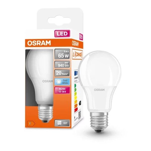 ΛΑΜΠΑ LED E27 A65 9W 840 12-36V