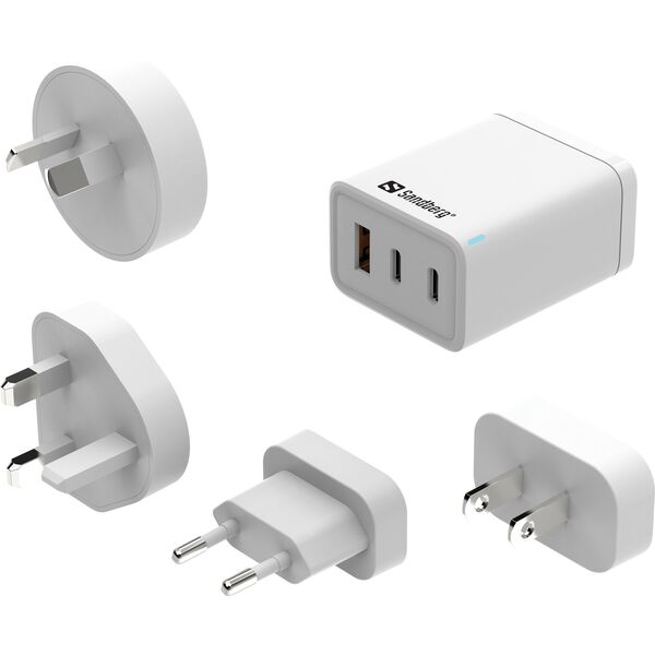 Φορτιστής Ταξιδιού 3σε1 USB-C/A 65W