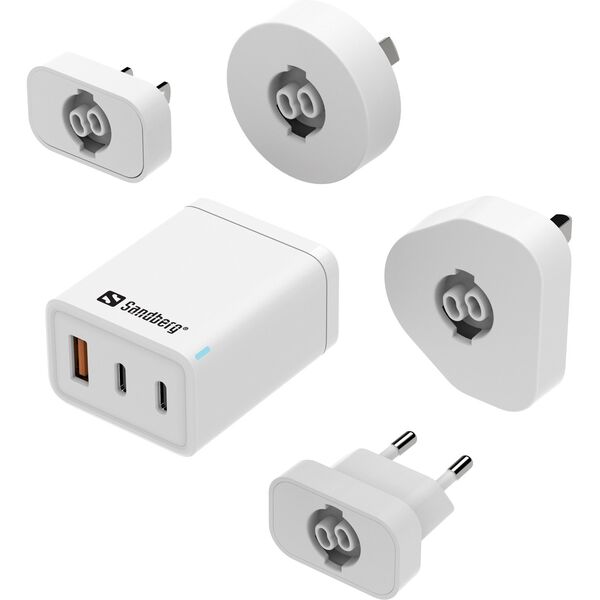 Φορτιστής Ταξιδιού 3σε1 USB-C/A 65W