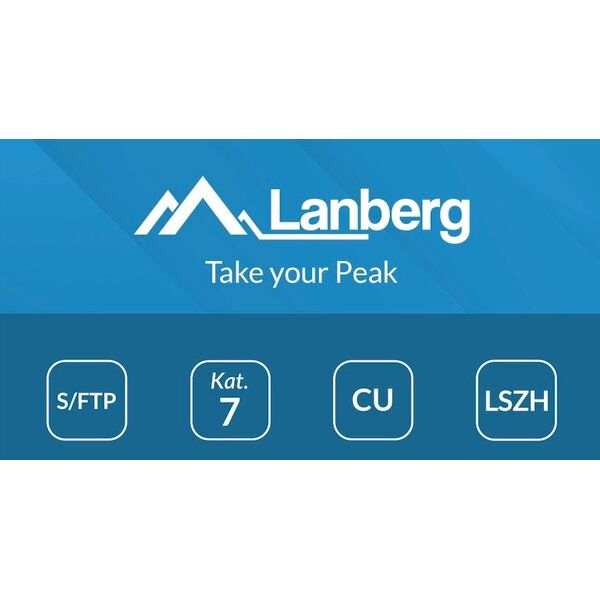 ΚΑΛΩΔΙΟ PATCH KAT.7 S/FTP LSZH CU 20M ΓΚΡΙ FLUKE PASSED LANBERG