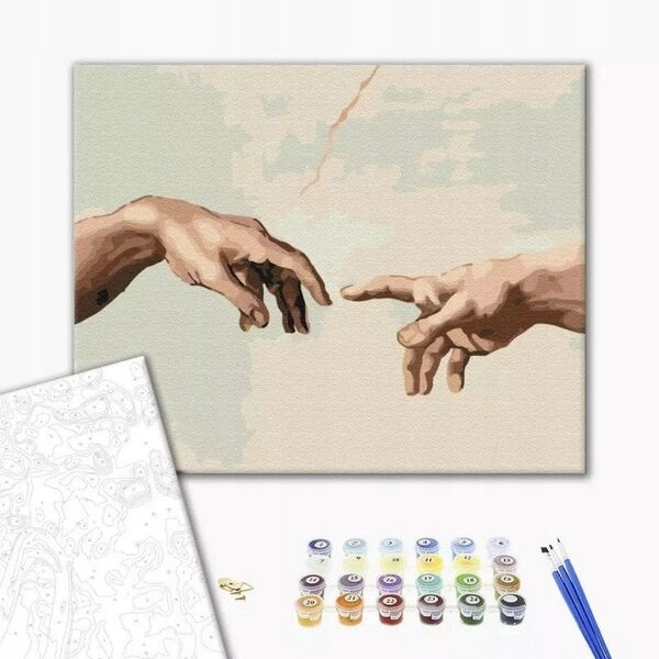 Ζωγραφική με αριθμούς BRUSHME, 40x50 cm, η δημιουργία του Αδάμ, 1 τεμ., σε κουτί