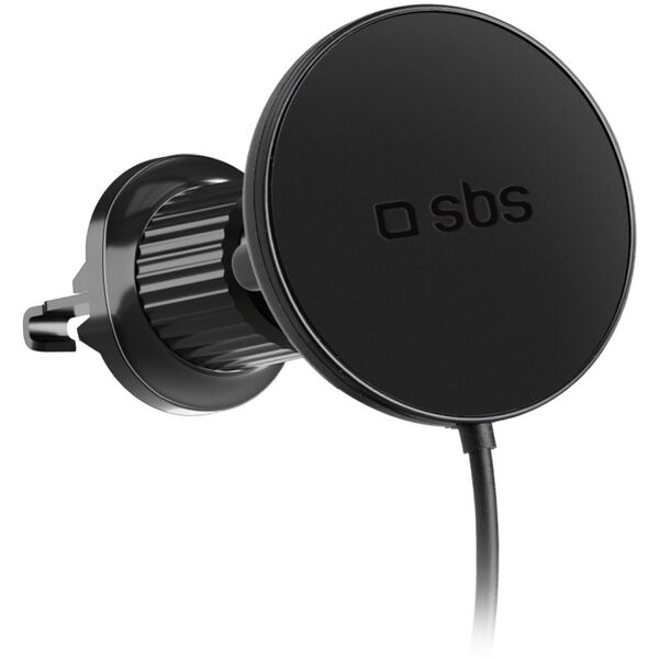 Βάση για smartphone με επαγωγικό φορτιστή SBS TESUPPMAG15WVENT συμβατή με MagSafe - μαύρο