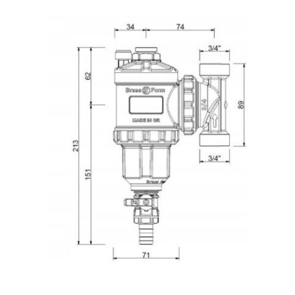 Vario Term μαγνητικό φίλτρο 1x1" 7200031