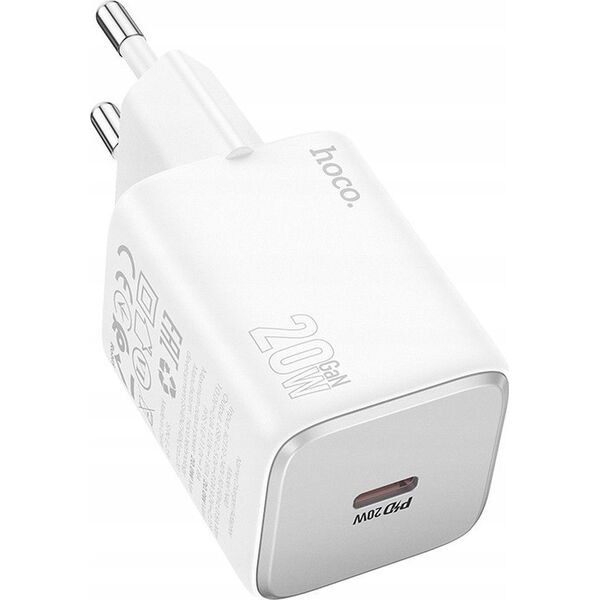 Ładowarka Hoco HOCO ładowarka sieciowa Typ C QC PD 20W N40 biała