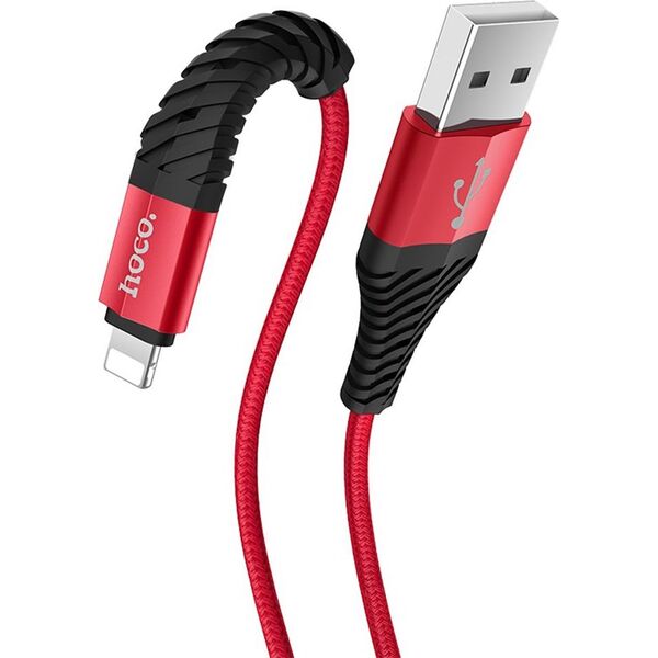 Kabel USB Hoco USB-A - Lightning 1 m Czerwony (6931474710536)