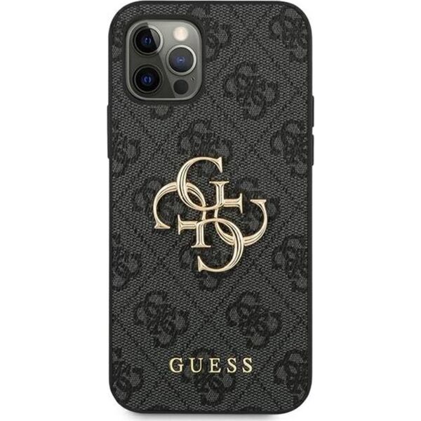 Guess Guess GUHCP12M4GMGGR iPhone 12/12 Pro 6,1" szary/grey hardcase 4G Big Metal Logo