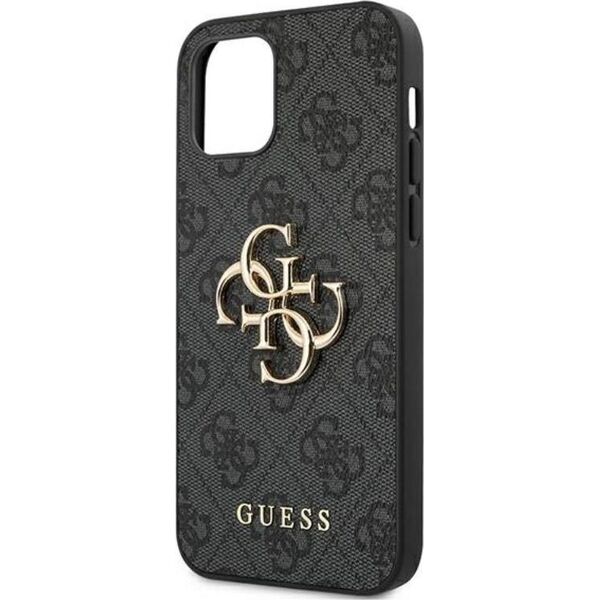 Guess Guess GUHCP12M4GMGGR iPhone 12/12 Pro 6,1" szary/grey hardcase 4G Big Metal Logo