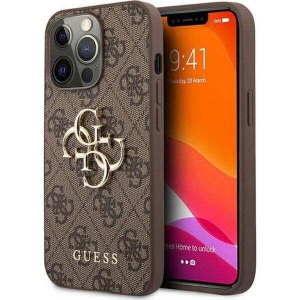 Guess Etui Guess GUHCP13L4GMGBR Apple iPhone 13 Pro brązowy/brown hardcase 4G Big Metal Logo