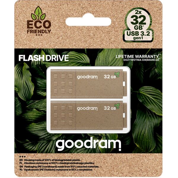 GOODRAM Flash Disk 2x32GB UME3, USB 3.2 ECO